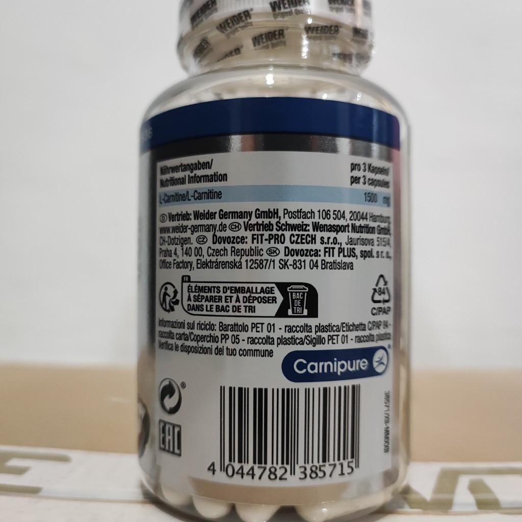 الکارنتین ویدر 100 عددی WEIDER 