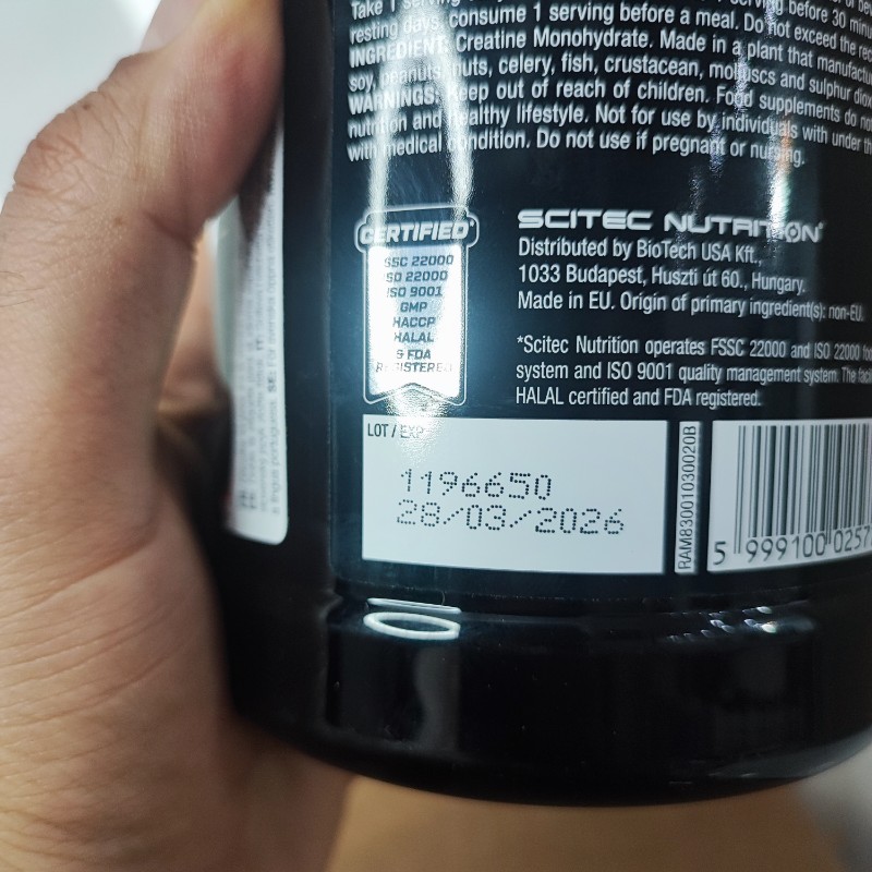 کراتین مونوهیدرات سایتیک ناتریشن 300 گرم