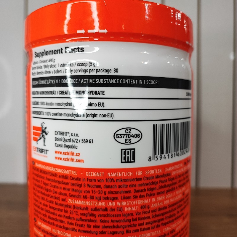کراتین مونوهیدرات اکستریفیت 400 گرم